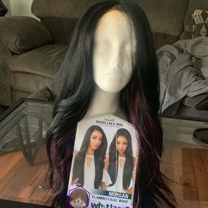 Illusion lace free parting curly wig